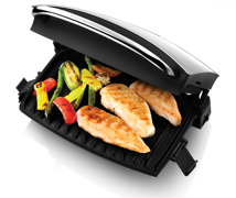 George Foreman - Family 4 Portion Silver Grill & Melt